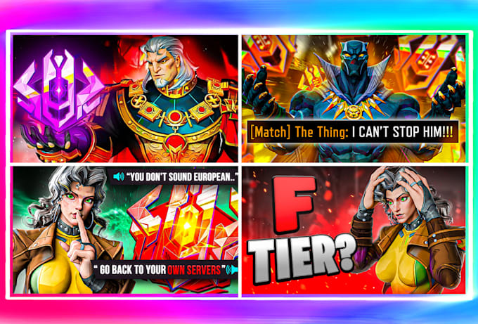 design eye catching marvel rivals thumbnail