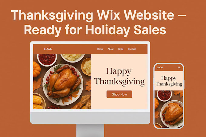 design a high converting thanksgiving holiday wix website