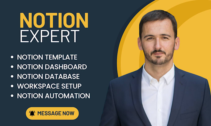 be your notion virtual assistant notion expert notion template design