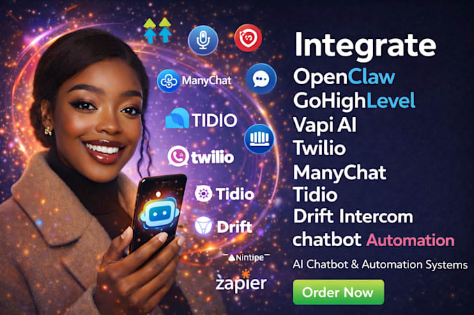 setup chatbot automation manychat gohighlevel twilio intercom zapier integration