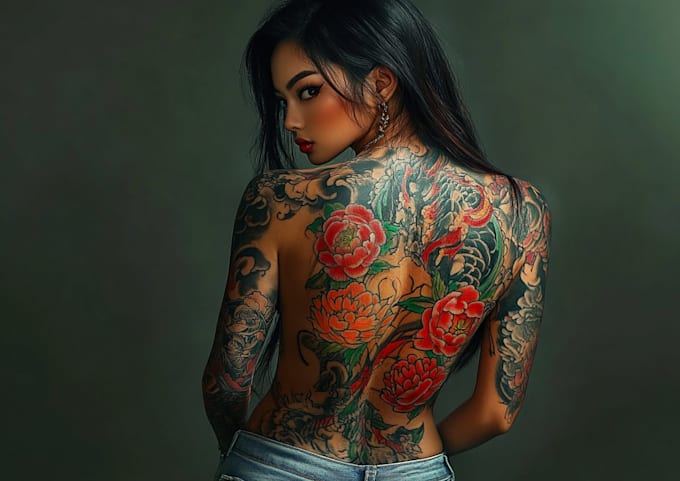 make a classic american traditional tattoo flash