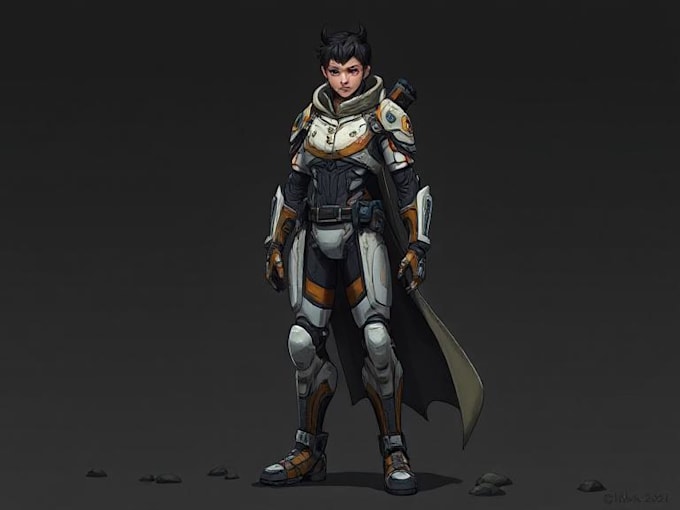 sci fi character illustration or sci fi character