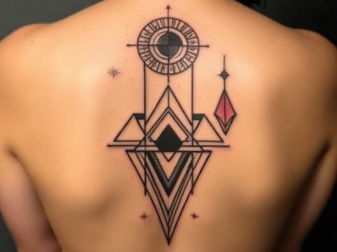 create unique custom geometric tattoo design