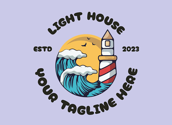 do amazing creative lighthouse logo design