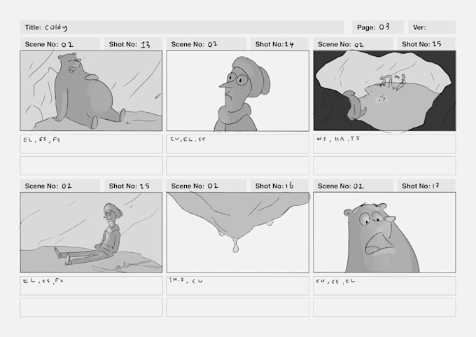 draw a premium storyboard