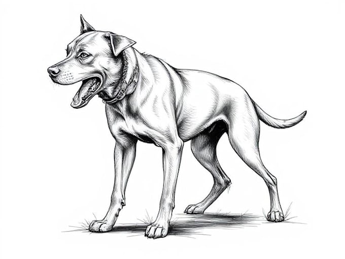 do a highly detailed graphic line art and sketch