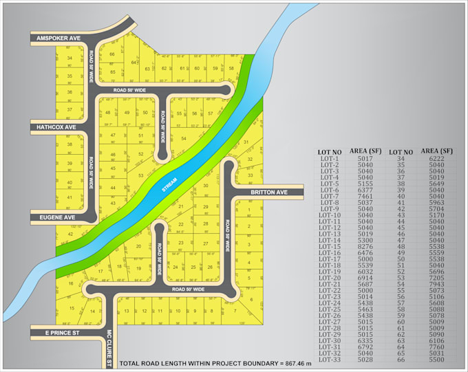 design a land subdivision plan