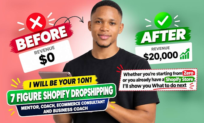 be your shopify mentor dropshipping coach ecommerce consultant shopify coach