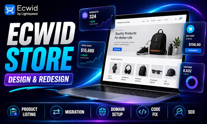 be your ecwid expert for store setup, redesign and customization