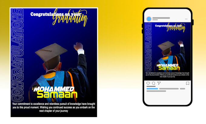do graduation school event poster professional design