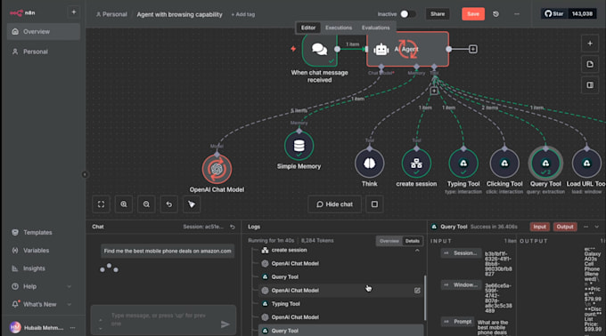 develop professional n8n automation workflows and custom ai agents