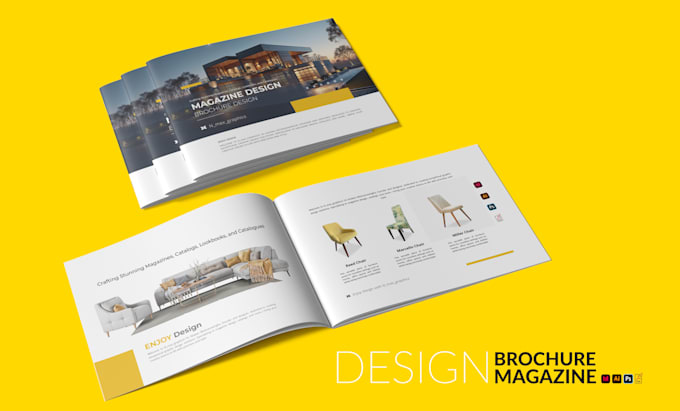 design a professional real estate magazine or catalog for your property brand