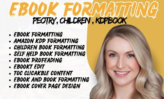do fiction novel book formatting, children, poetry or nonfiction book formatting