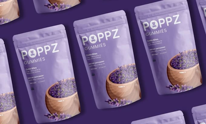design supplement label and packaging design with 3d bottle mockups for capsules