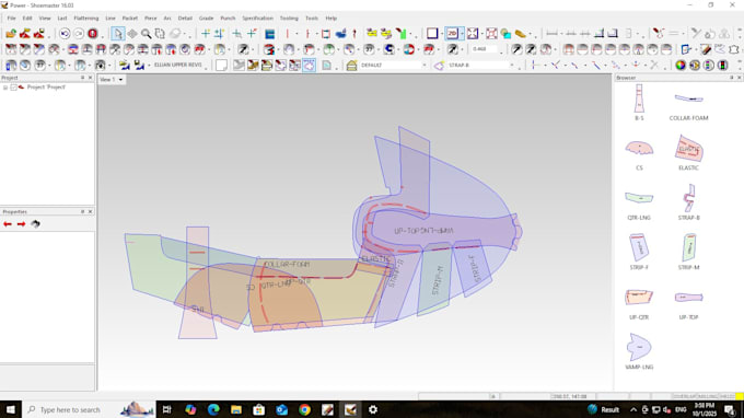 do professional shoe pattern grading and material consumption