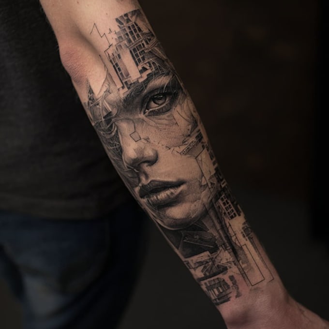 draw fantasy and illustrative tattoo art