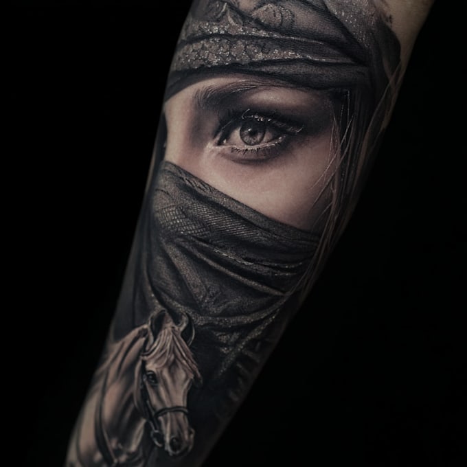 draw fantasy and illustrative tattoo art