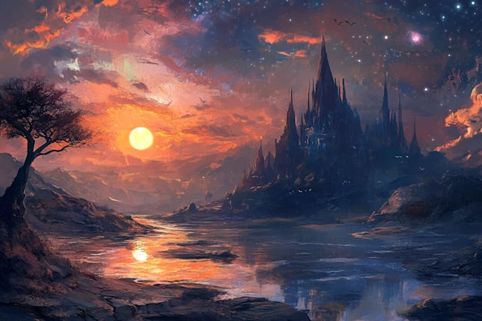 design fantasy background and landscape
