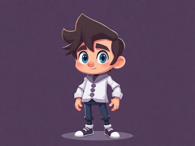 draw 2d vector character illustration for you