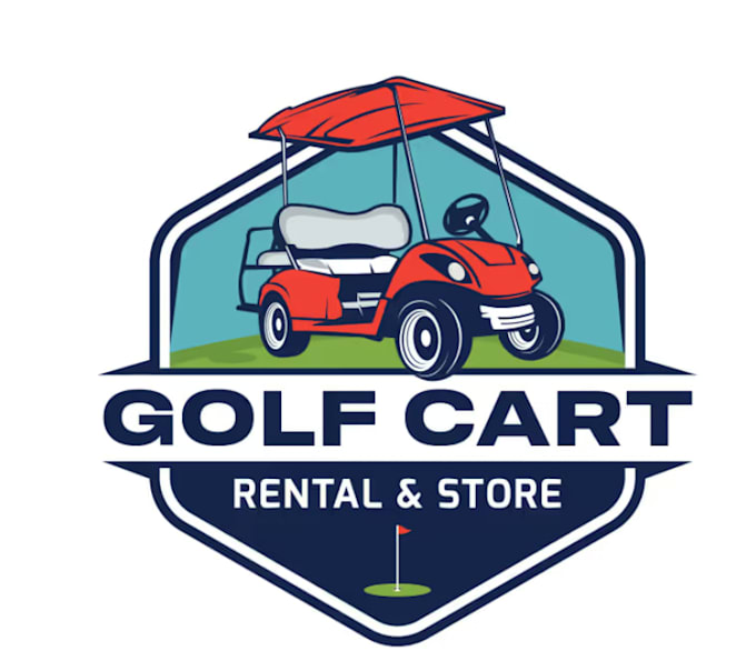 design unique high quality golf cart logo with satisfaction guarantee