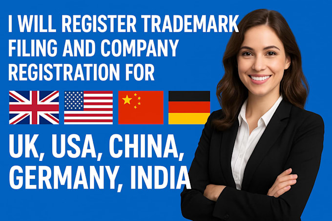 register trademark filing and company registration for UK USA china germany