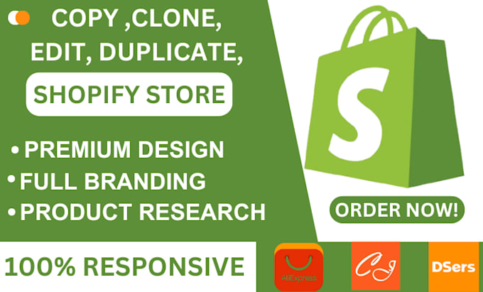 clone shopify store edit duplicate update revamp copy redesign shopify website