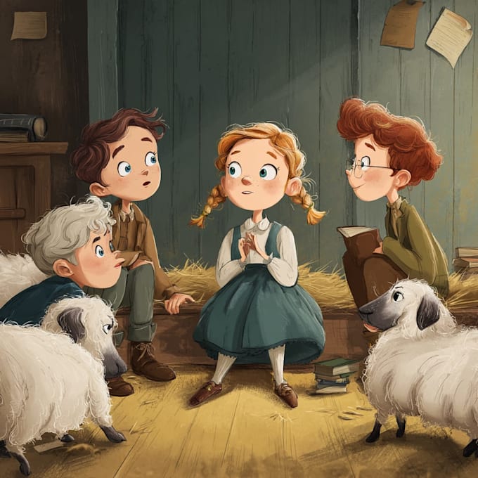 create enchanting children story book illustrations