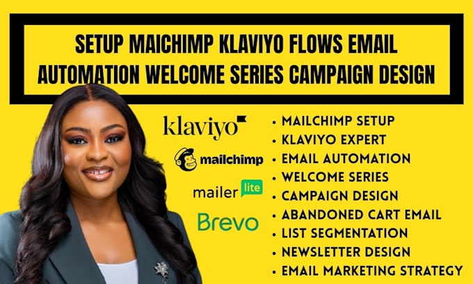 setup maichimp klaviyo flows email automation welcome series campaign design