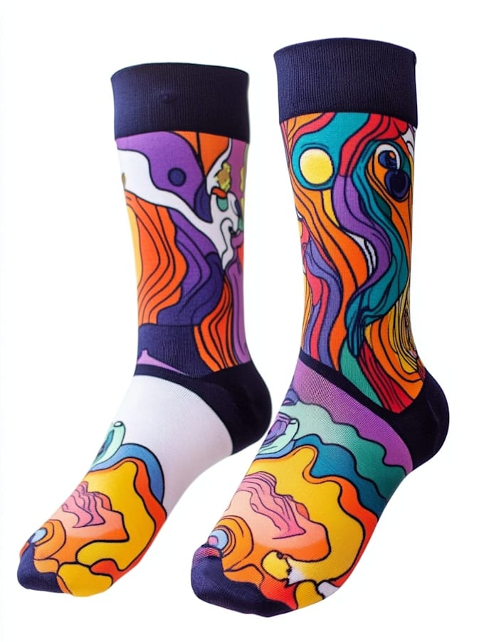 design custom and unique socks design