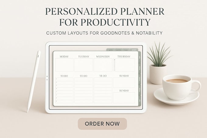 design personalized digital planner for productivity and organization