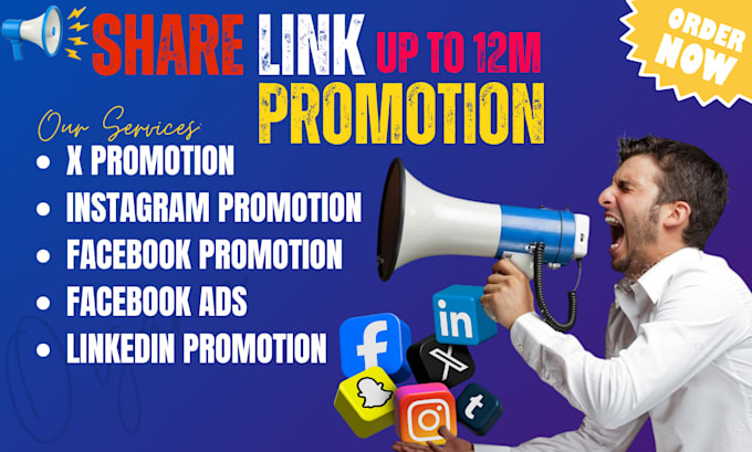 shout out share website product link to 12m audience active fb twitter linkedin
