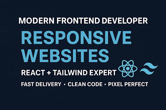 build responsive custom websites with react, node, tailwind