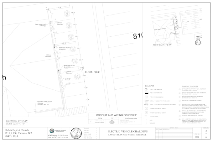 design ev charging station plan for residential, commercial parking space