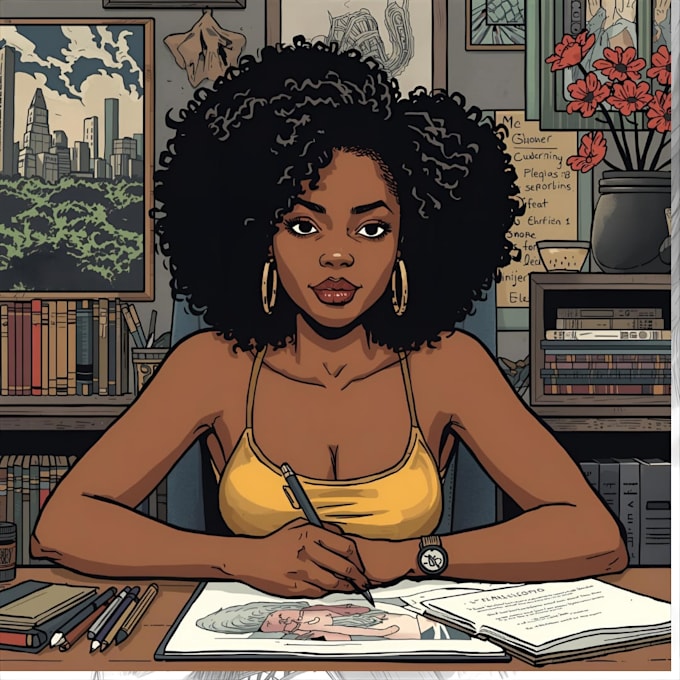 comic book illustration with comic book illustrator