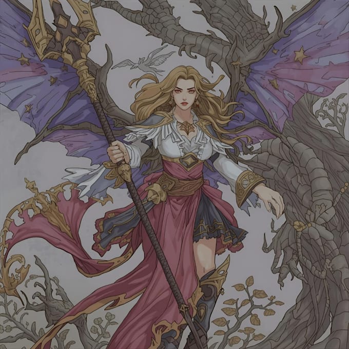 Dibuja ilustraciones de fantasía, arte conceptual y arte de juegos de ...