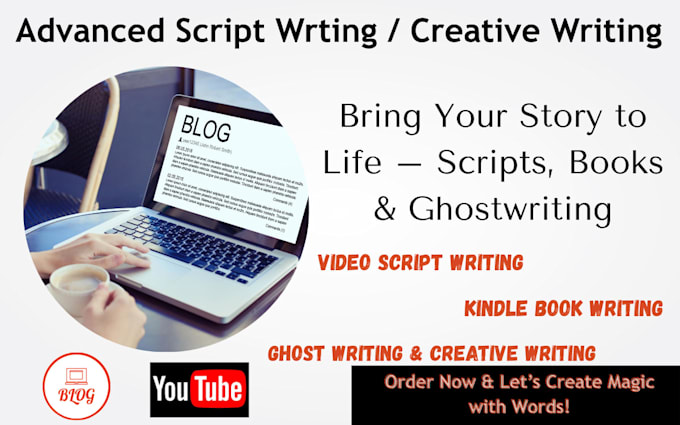 do video script writing ghost writing creative writing kindle book writer