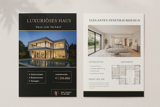 design real estate brochures for residential property
