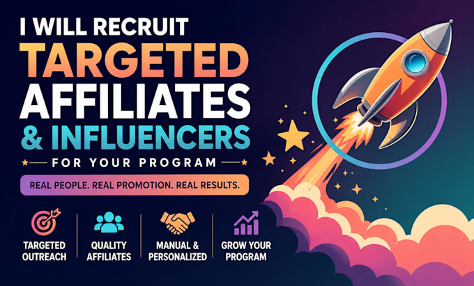 recruit targeted affiliates and influencers for your program