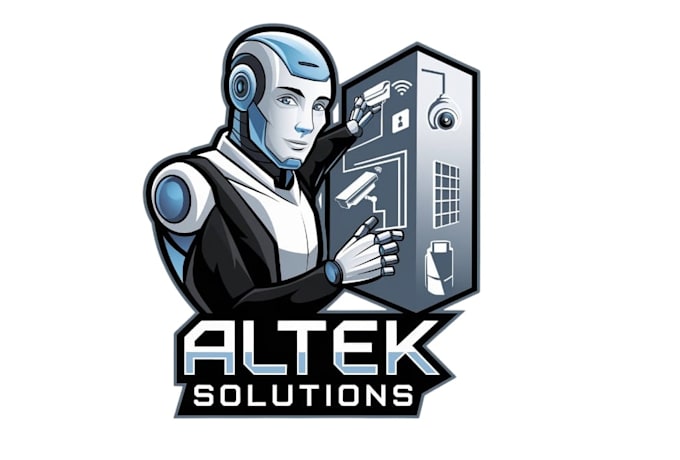 design high quality robot logo with free source file