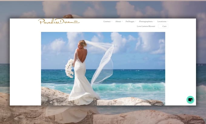 design a professional squarespace portfolio website for wedding photographers