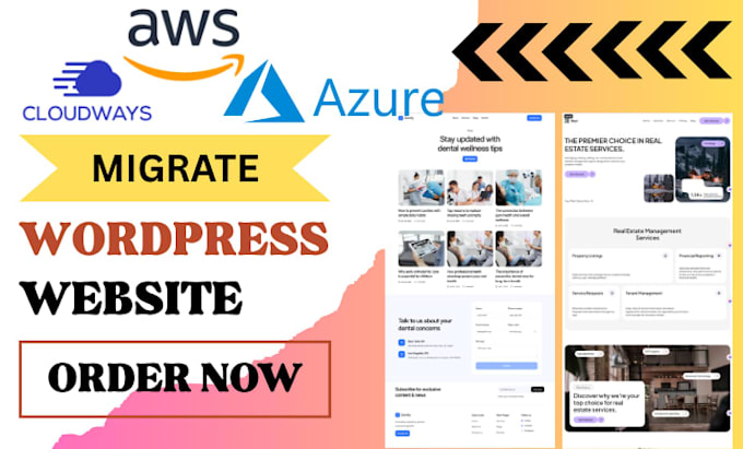 backup migrate wordpress website to cloudways aws azure