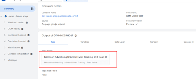 setup or fix microsoft bing ads conversion tracking with GTM