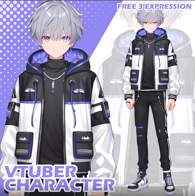 design and rig pro live2d vtuber model for vtuber studio