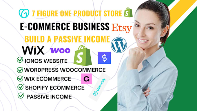 passive income ecommerce website on shopify ionos hostinger godaddy wordpress