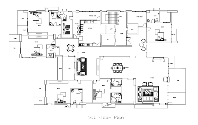create professional autocad 2d drafting drawings and floor plans