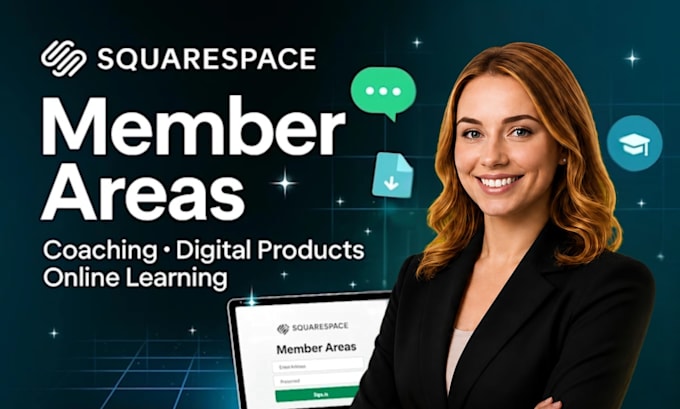 setup squarespace member areas for coaching, digital products, online learning