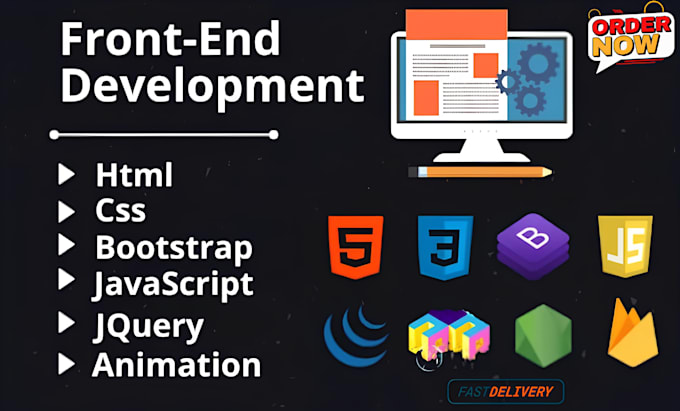 do modern frontend development using HTML CSS, javascript