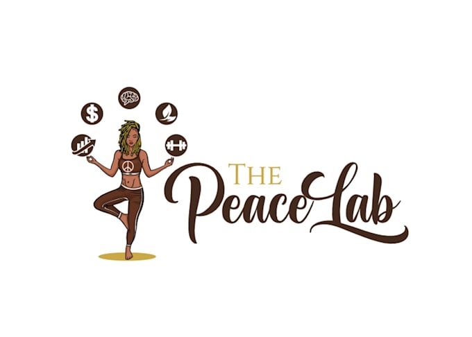 design creative eye catching  peace lab logo