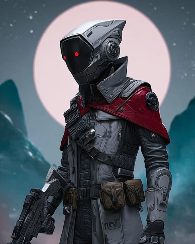sci fi character illustration or sci fi character