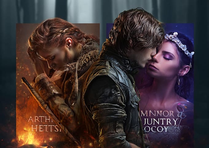 create artistic fantasy book cover design